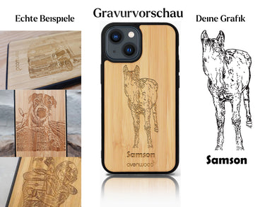 INDIVIDUELL iPhone 13 Bambus-Kunststoff